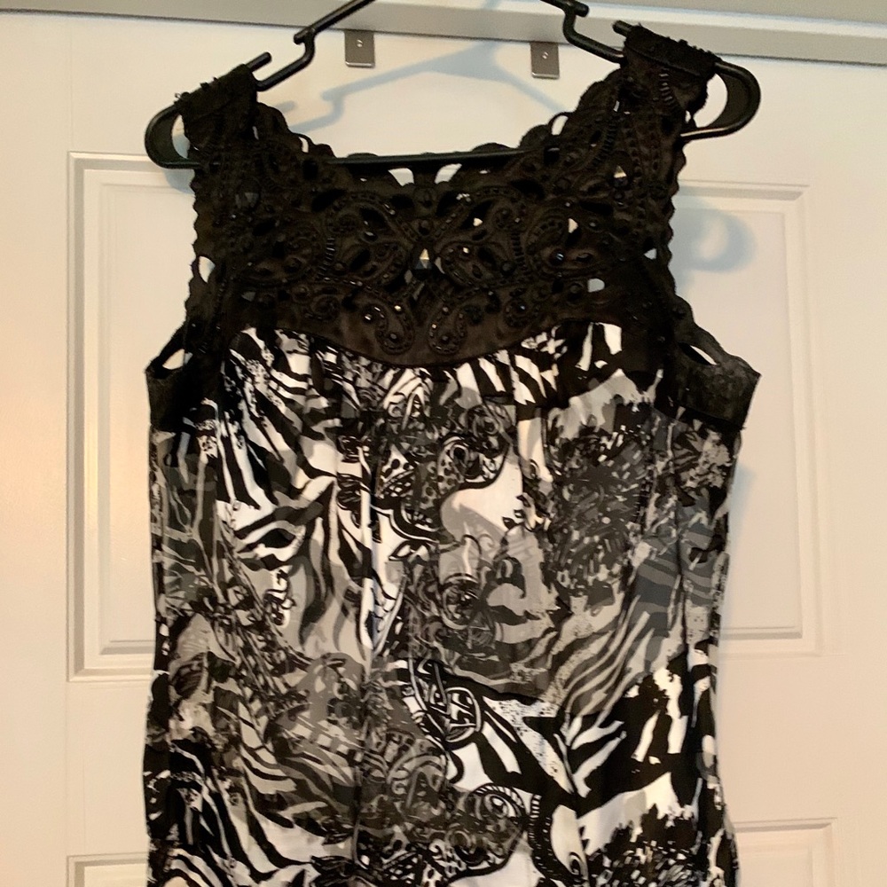 Black and white Cache blouse